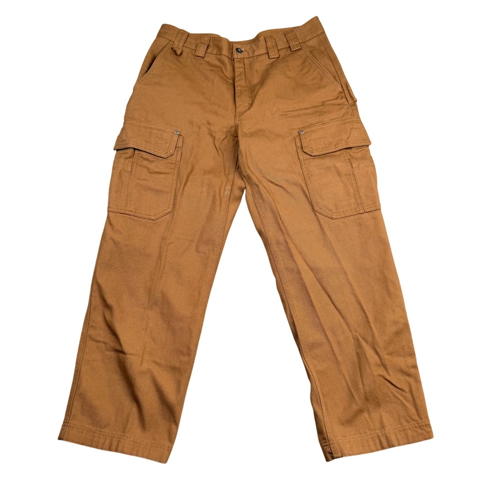 Duluth Trading Co Mens Fire Hose Cargo Pants Brown Cotton Canvas 36x30 92204